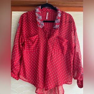 Free People button up blouse